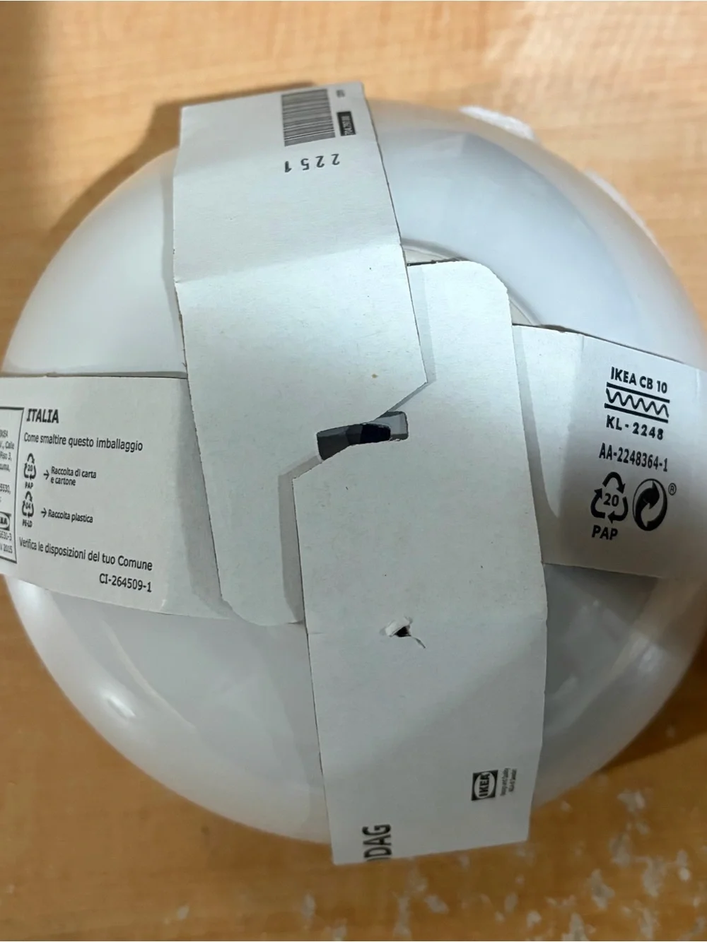 IKEA White Frosted Globe Lamp Shade